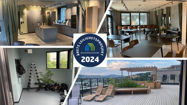 Fellesarealer som gjesteleilighet, selskapslokale, treningsrom og sauna er tilgjengelig for leietakere.